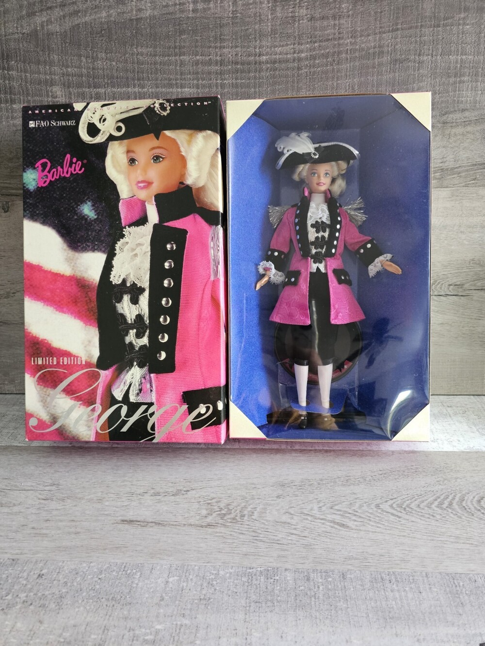 George Washington FAO Schwarz Limited Edition Barbie Doll 1996 Mattel #17557
